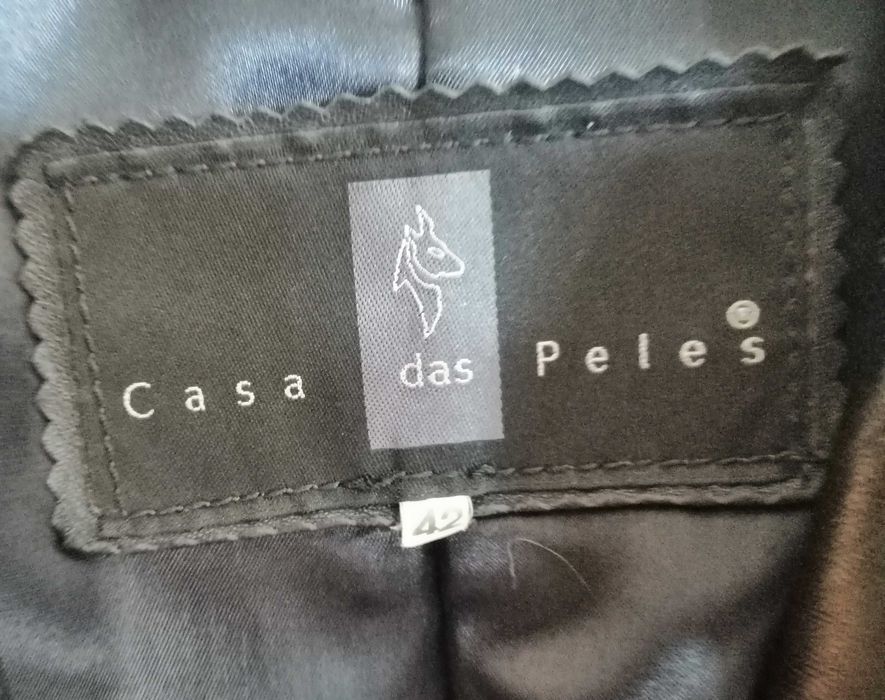 Casaco 3/4 de pele preta