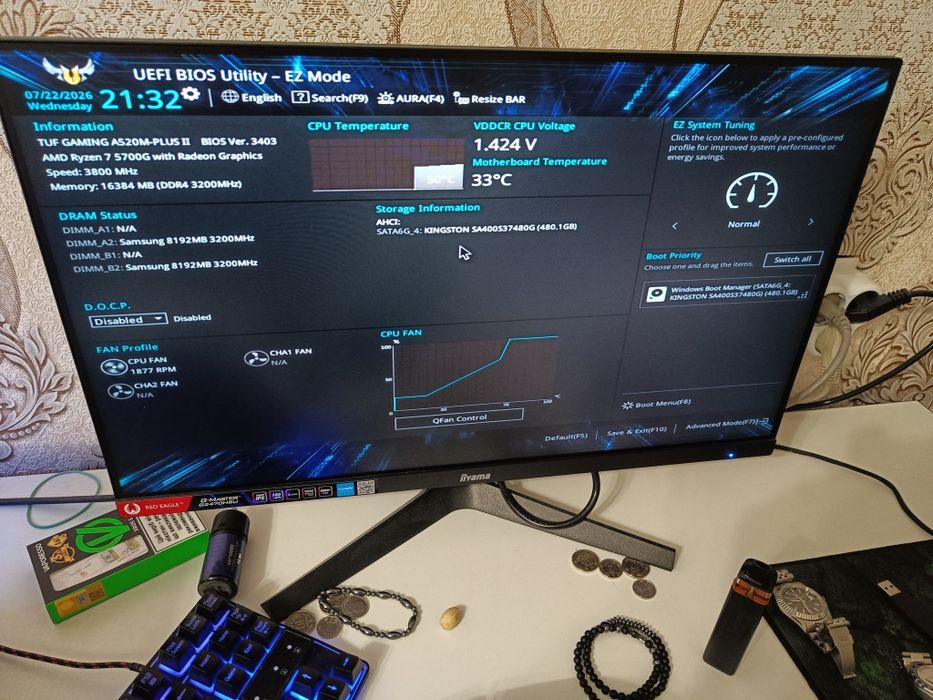 Игровой ПК/ Компьютер RTX 5060 Ryzen 7 5700 16GB SSD 480 GB
