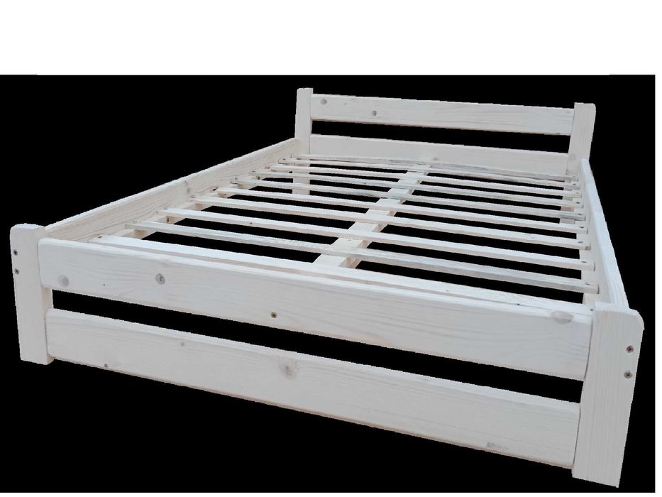 Grube Solidne Łóżko sosnowe drewniane KOLORY  MATERACE