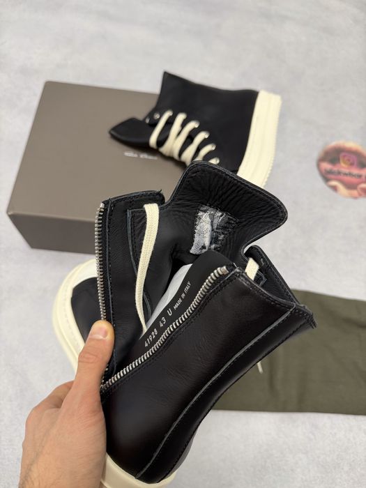 кеды кроссовки Rick Owens Ramones High 42 43 Leather maison margiela