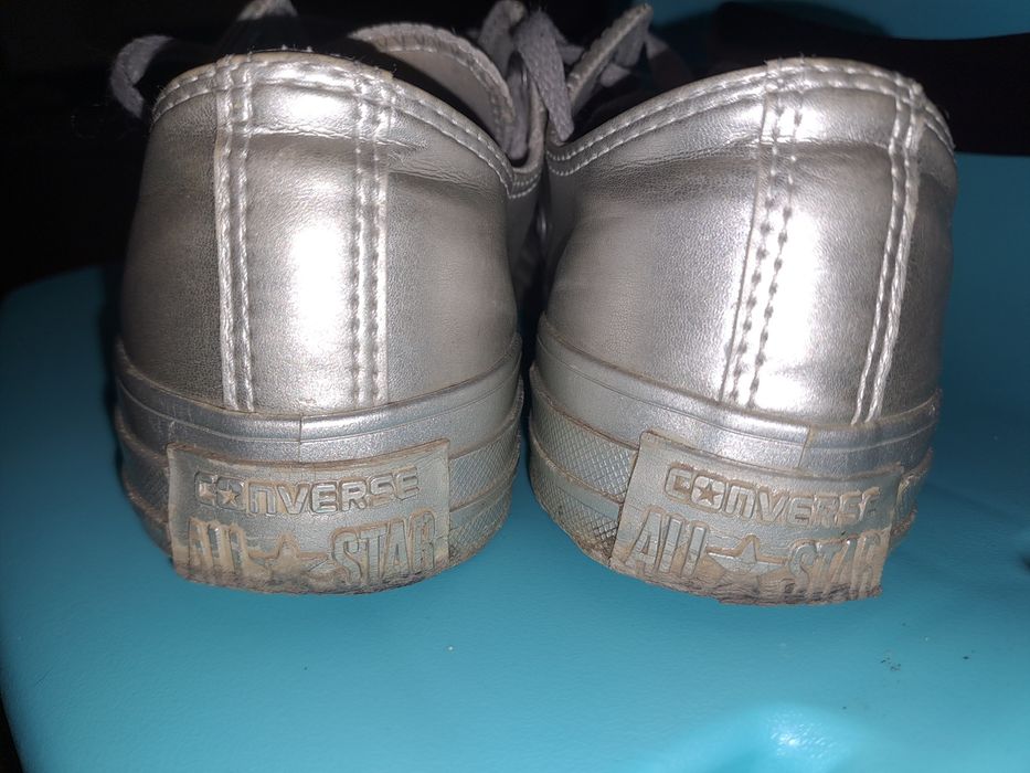 Converse All Star prateadas