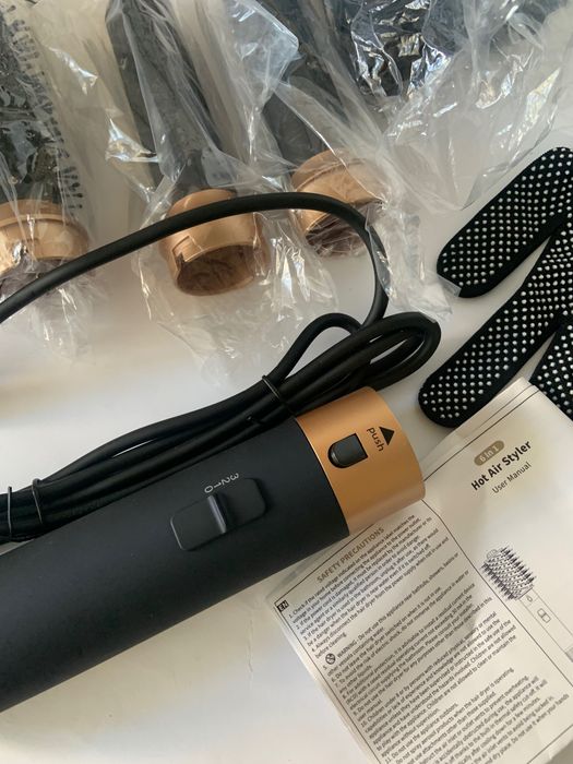 фен-стайлер для укладки волос с 6 разными насадками Hot Air Styler 1000W догляд перукар волосся