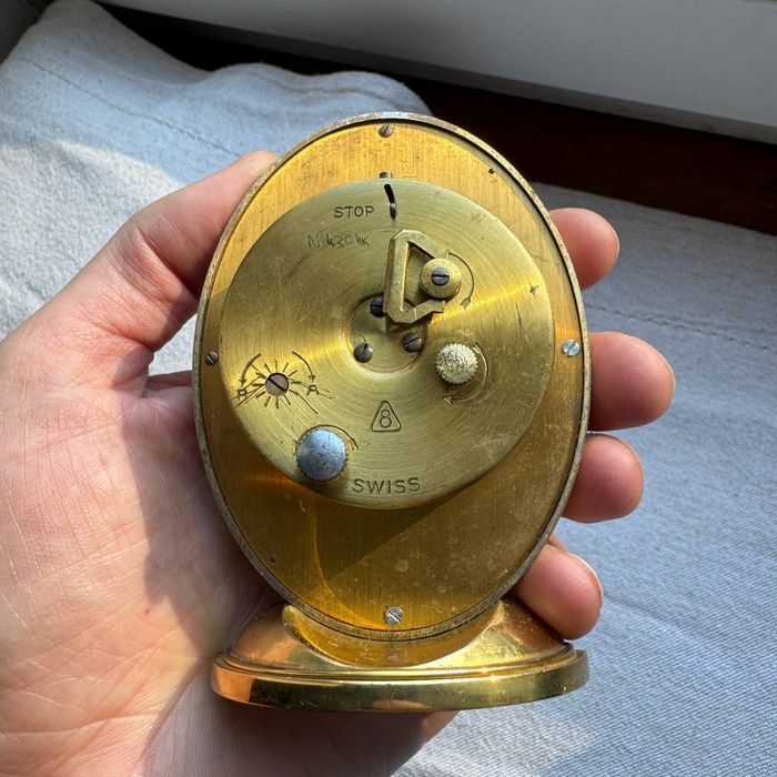 Zegar budzik Szwajcarski Bucherer 8 Days lata 50-60 te