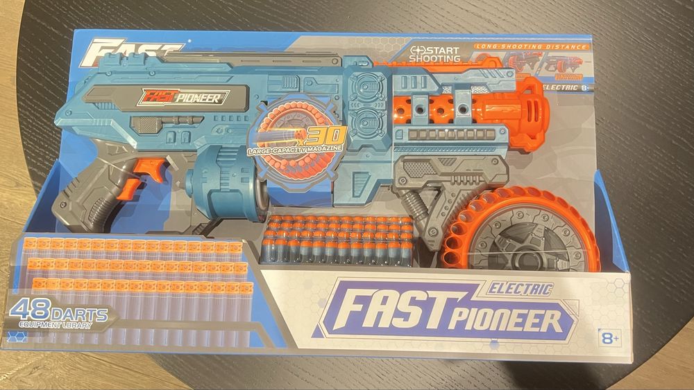 Бластер/ післолет багатозарядний Fast Pioneer 48 патронів (BIG909)