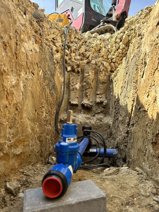 Usługi budowlane roboty ziemne przyłącza wod kan przeciski kretem