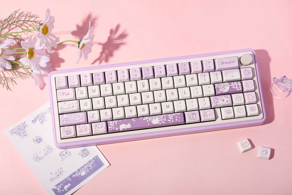 CIDOO Nebula Механічна, безпровідна, Gasket mount 65% (Purple)