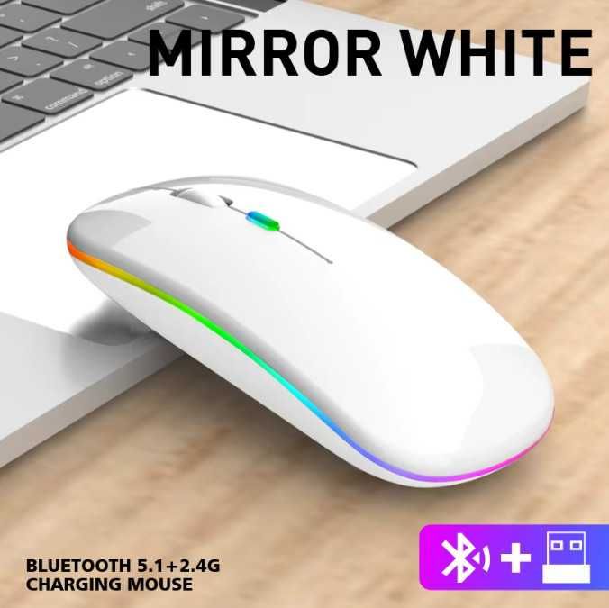 Бездротова мишка з вбудованим акумулятором, Bluetooth 5.2+USB адаптер