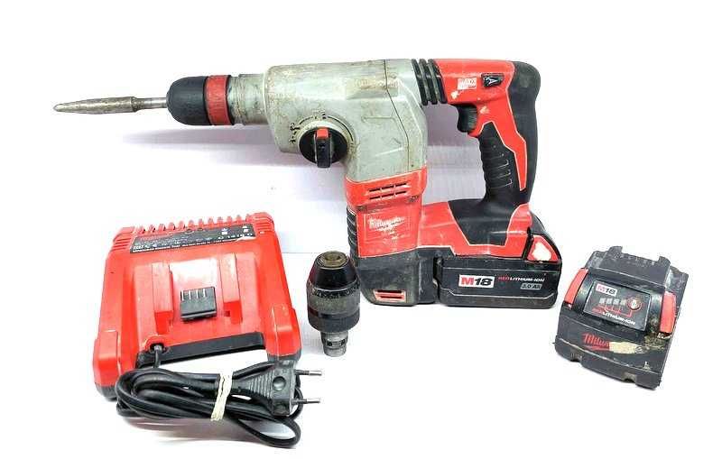 Młotowiertarka milwaukee hd18hx + 2x akumulator 3 ah + ładowarka