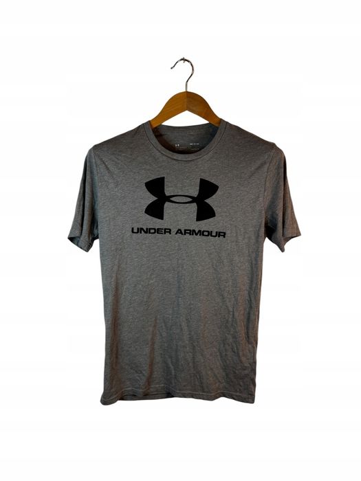 Koszulka Under Armour szara duże logo S