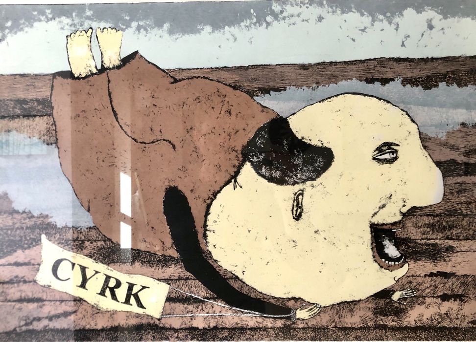 Plakat grafika Cyrk grafika artystyczna obraz cyrk