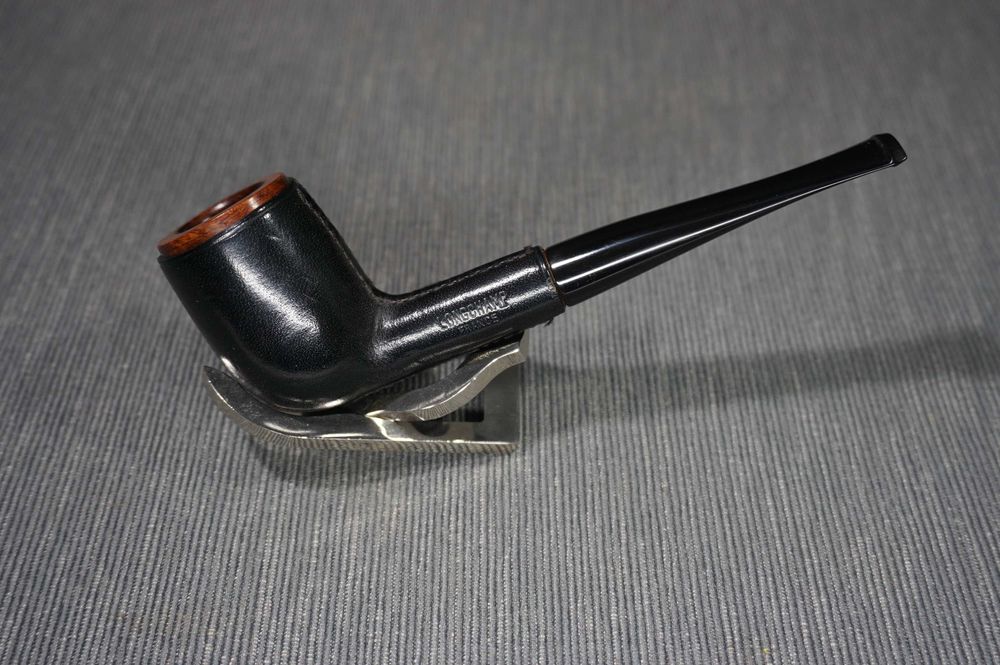 Bonito cachimbo antigo LONGCHAMP forrado a pela, em urze (França)