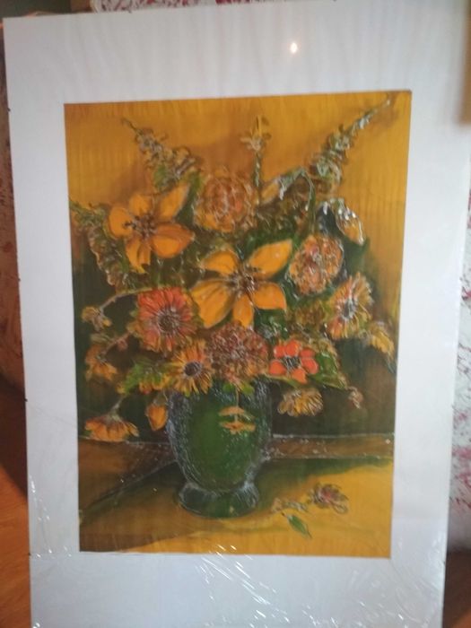 Na jedwabiu malowany obraz