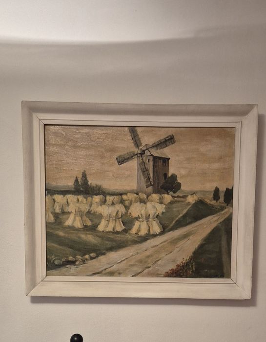 Obraz olejny "Wieś-Mierzwice Sarnaki"