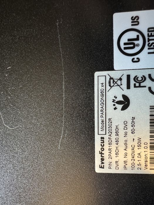 Wideorejestrator EverFocus Paragon 960 x4 telewizja przemysłowa