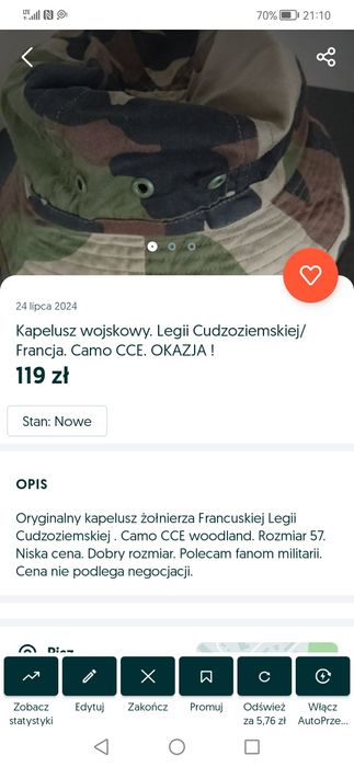 Kapelusz Legii Cudzoziemskiej.