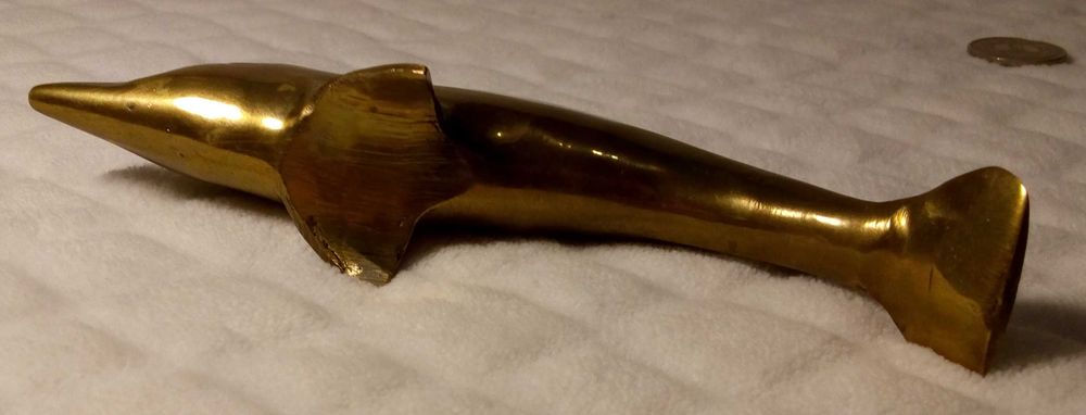 Metalowy Delfin, ciężarek do papieru (Kolekcja, Dekoracja)