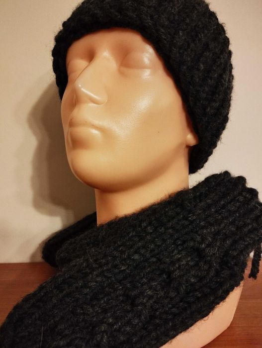 Komplet rękawice + opaska; handmade