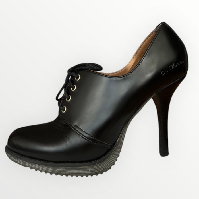 Чорні шкіряні туфлі на каблуках Dr Martens Zita Ofira, розмір 38
