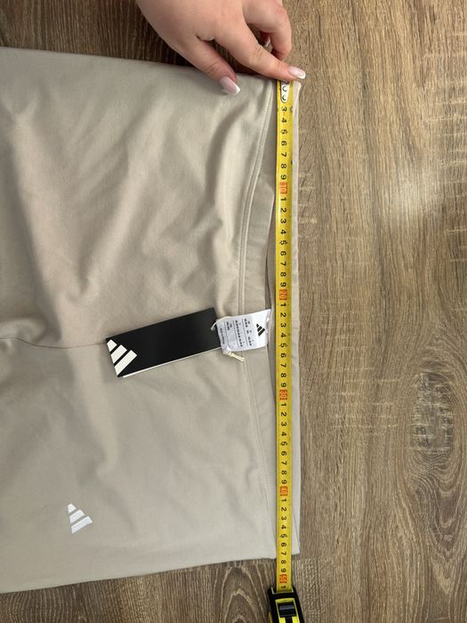 Легінси штани спортивні Adidas Essentials Small Logo JD3072 Бежевий Flare Fit