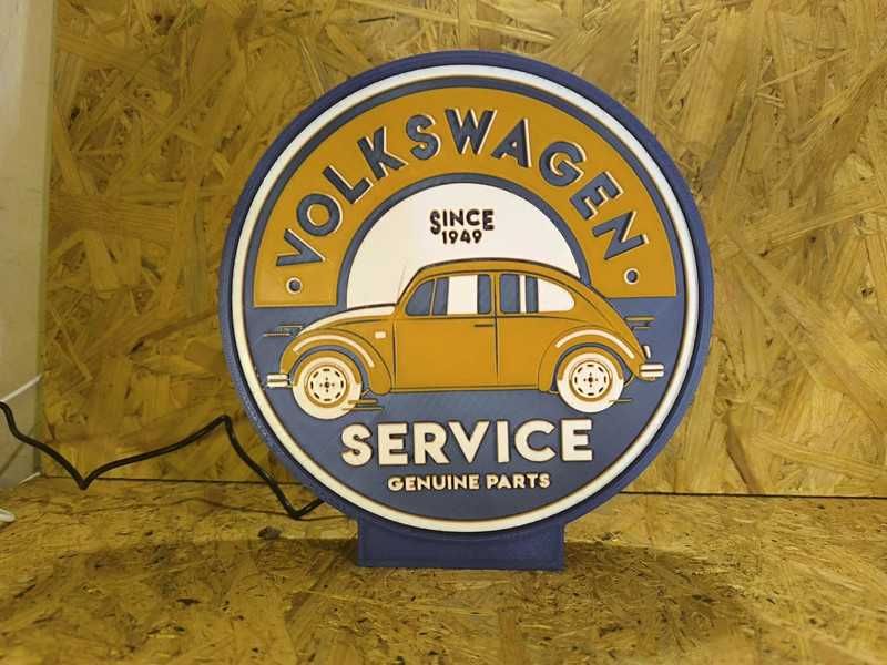 Lightbox Luminaria decorativa VW Volkswagen Service