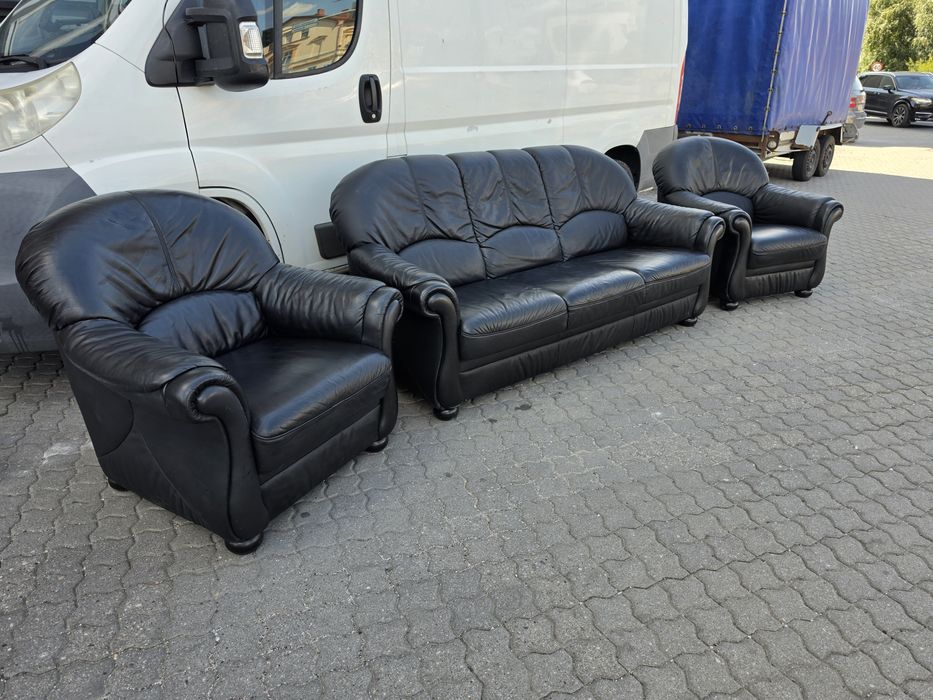 Komplet skórzany jak nowy, TRANSPORT CAŁY KRAJ