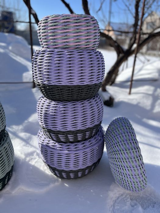 Кашпо ручної роботи з ротангу