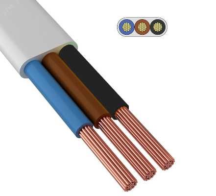 Кабель, шнур ШВВП 3х2,5. ГОСТ. Краща ціна. Мідь 100% повний перетин