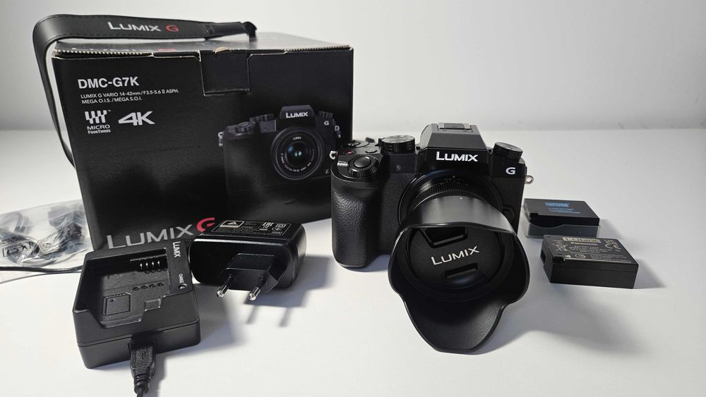 Aparat Lumix G7 + Obiektyw 14-42mm | Pełen Zestaw Pudełkowy | Stan Idealny!
