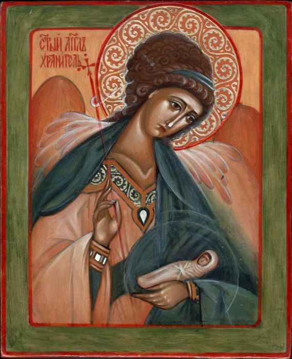 Икона Рукописная Ангел хранитель