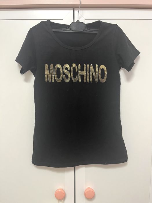 Calben Fashion czarna koszulka t-shirt z nadrukiem s/m