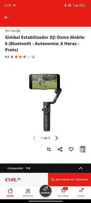 Dji osmo mobile 6 (gimbal estabilizador)