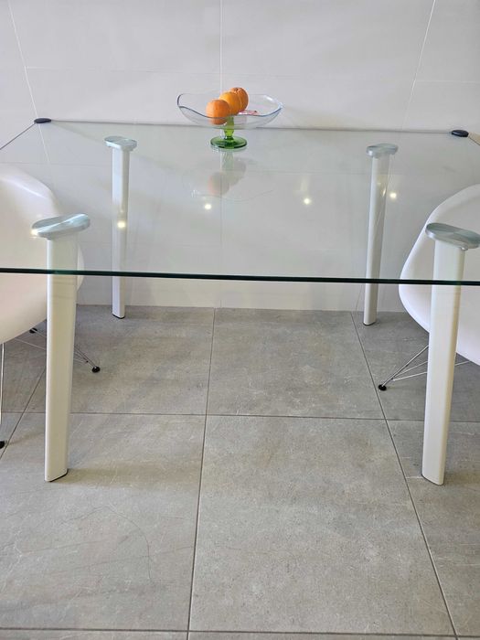 Mesa cozinha Vidro e cadeiras