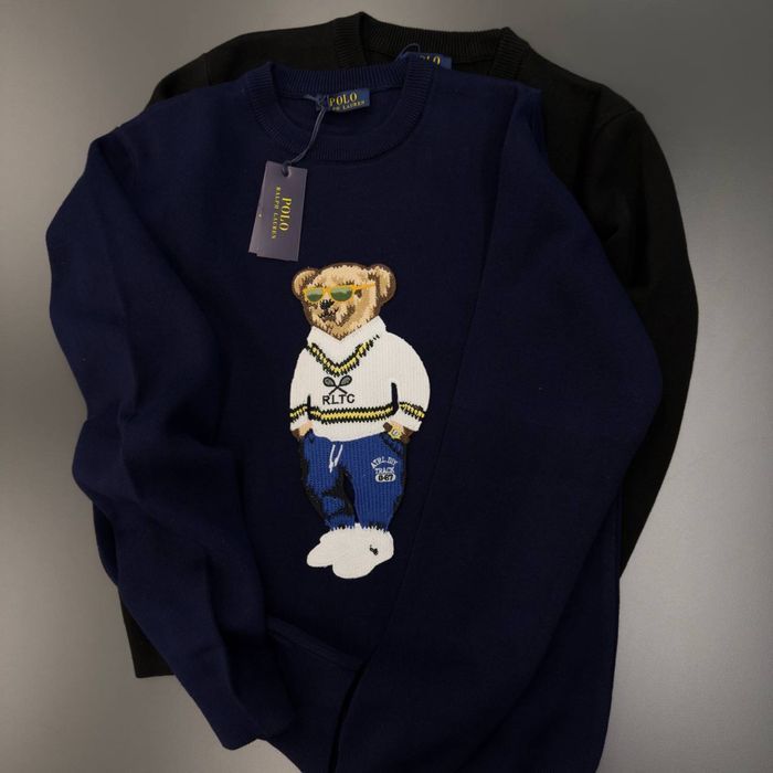 POLO RALPH LAUREN свитер с медведем мужской черный оригинал