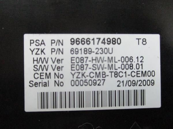 Quadrante / painel de instrumentos PEUGEOT 3008 I (0U_)