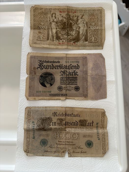 Notas e moedas antigas