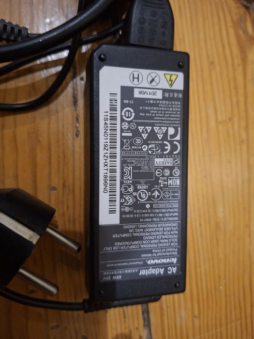Carregador Original Lenovo ThinkPad 65W 20V (Ponta Redonda Grossa)