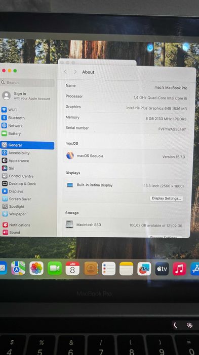 MacBook Pro 2019 13” i5 8Gb 128Gb - Cinzento Espacial