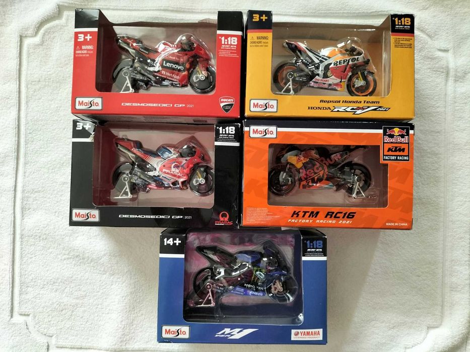 Coleção Miniaturas Moto GP 1:18 Maisto Novas Seladas Em Caixa