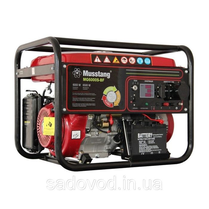 Генератор комбінований бензогазовий Musstang MG6000S-BF 6.5 кВт б/у