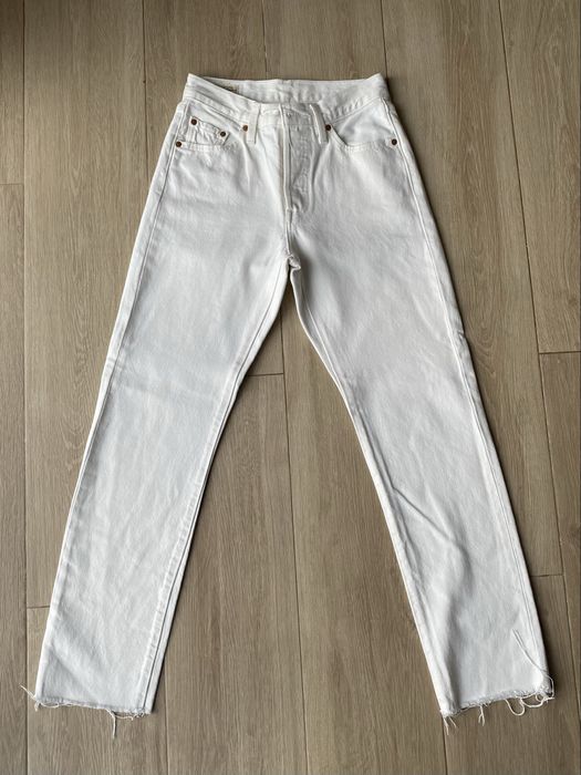 LEVI'S Regular Calças de ganga '501' em Branco Denim