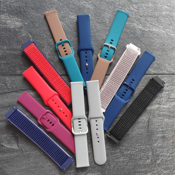 Спортивные ремешки на Samsung,Amazfit GTS,bip Garmin, Huawei 20мм 22mm