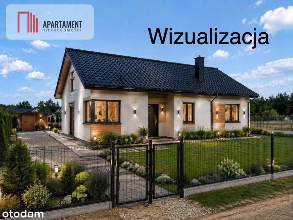 Dom parterowy w stanie surowym zamkniętym.