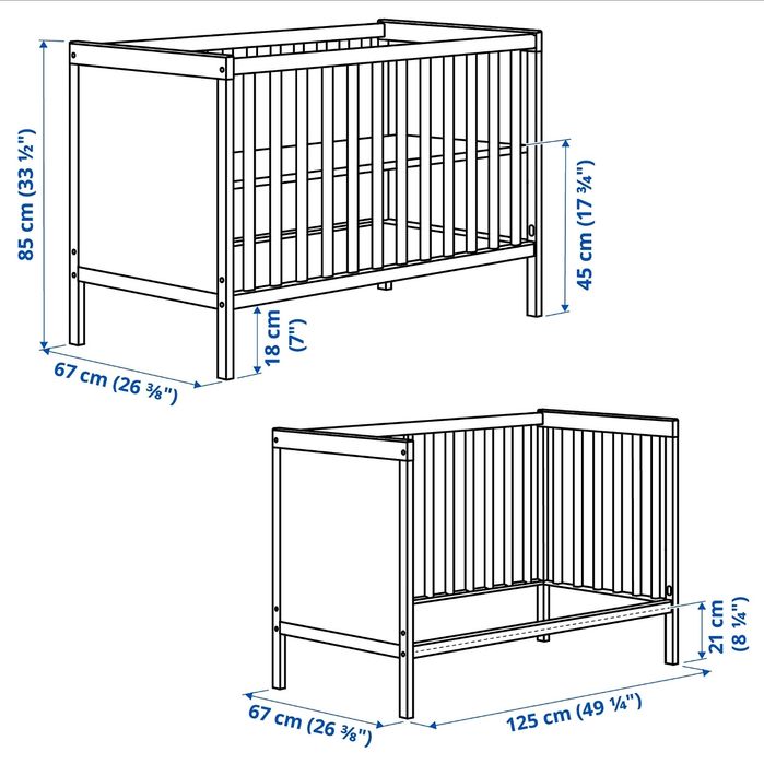 Berço branco ikea + colchão + ninho para bébé