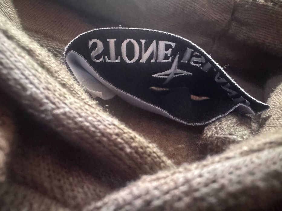 Stone Island худі Off Dye темно-зелений L з QR-кодом