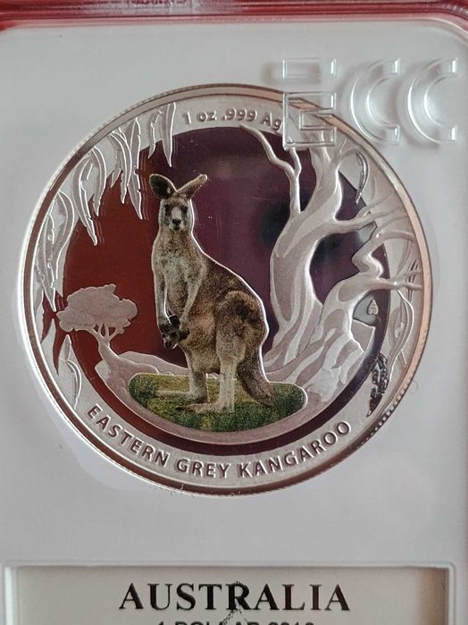 Moneta Kangur Zielony Olbrzymi 2013 Grading PR 70