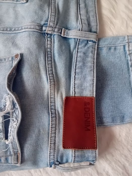 #H&M spodnie jeansowe niebieskie skinny L