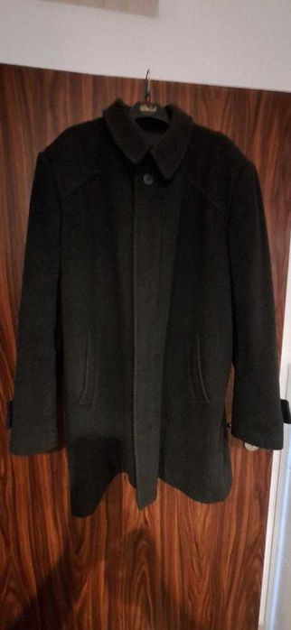 Płaszcz męski Renoma 52 L XL czarny ciepły zimowa okazja