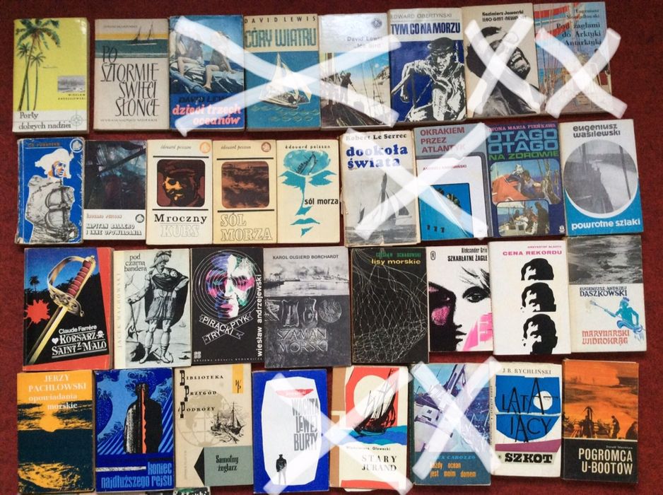 Kolekcja literatury morskiej - żeglarstwo, podróże - 40 tytułów