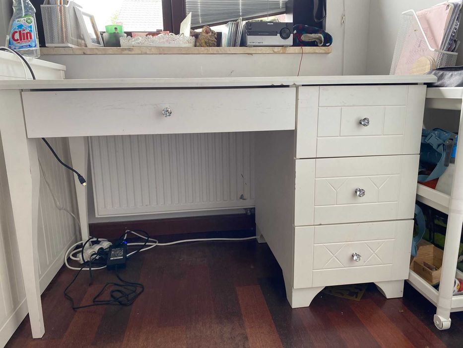 Meblik - Biurko 120 prawe Royal White