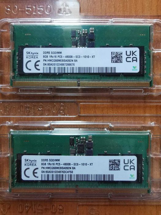 Оперативна пам'ять для ноутбуків DDDR5, DDR4, DDR3